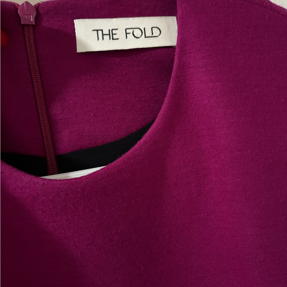 🏴󠁧󠁢󠁥󠁮󠁧󠁿Fold of London Fuchsia Virgin Wool Midi Dress